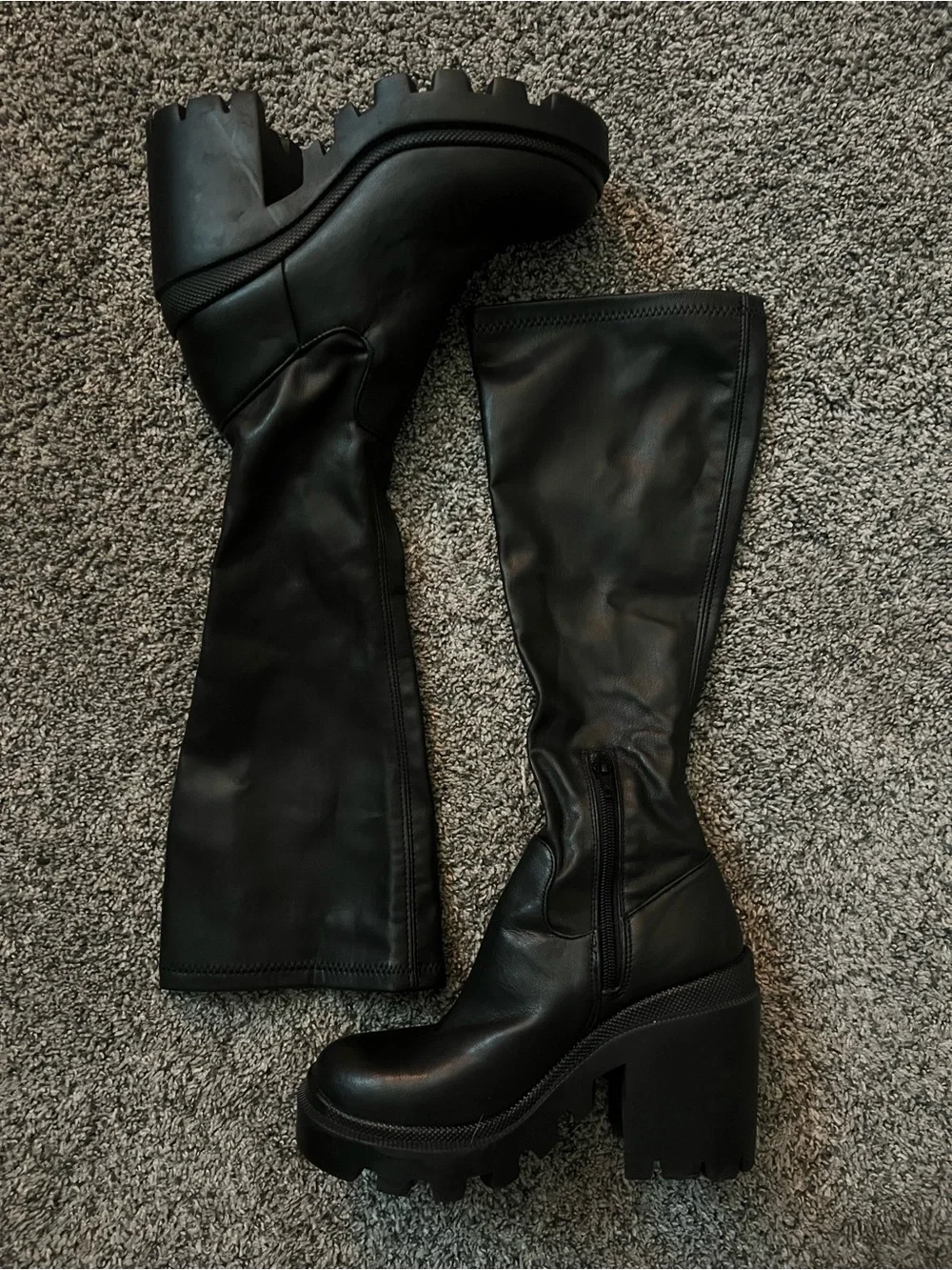 Steve Madden Roxanna Platform Knee-High Boots in Black